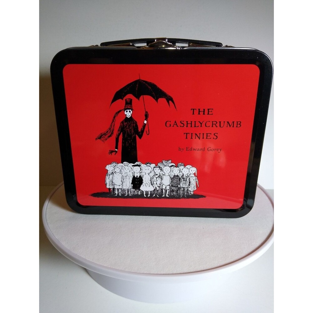 The Gashlycrumb Tinies Edward Gorey Halloween Lunchbox Red Black Gothic Dark
